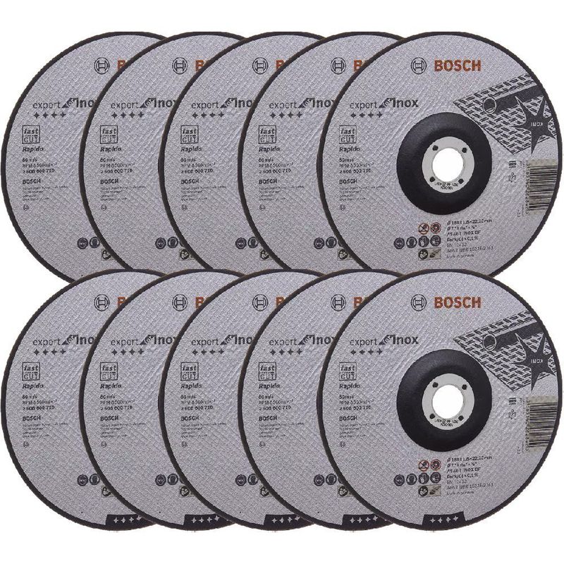 Kit Disco de Corte Deep Cut 180x1,6mm Com 10 Unidades (2608600710) - Bosch