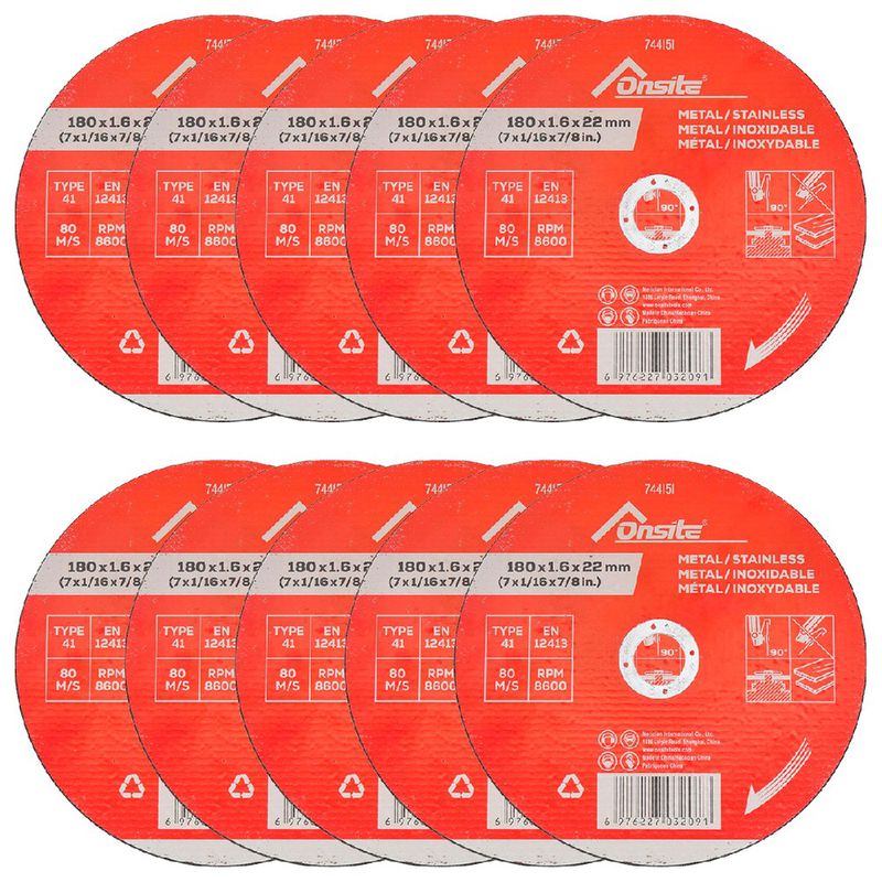 Kit Disco de Corte Deep Cut 7'' x 1.6mm Com 10 Unidades (744151) - Onsite