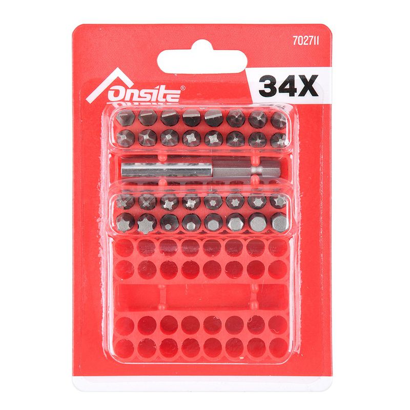 Jogo de Bits 1/4'' Com 34 Peças (702711) - Onsite