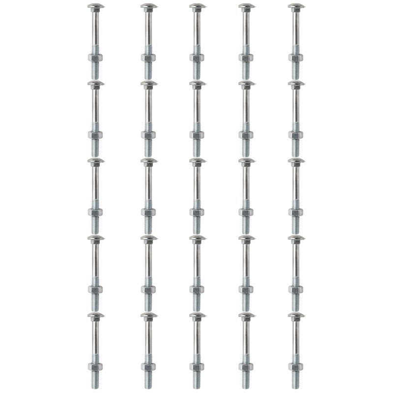 Kit Parafuso Francês Com Porca 1/4'' x 5'' - 53,0009 (Com 25 Unidades) - Nord