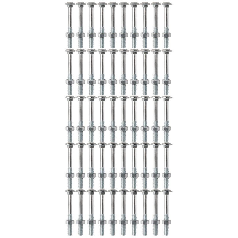 Kit Parafuso Francês Com Porca 1/4'' x 3'' - 53,0007 (Com 50 Unidades) - Nord