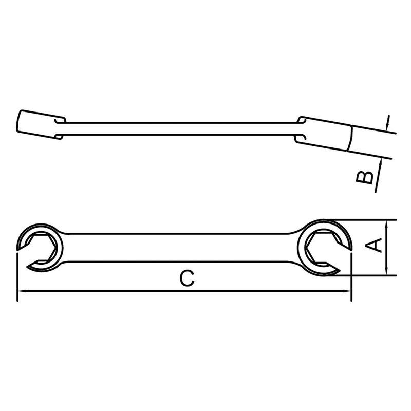 Chave Poligonal Aberta 1/2'' x 9/16''mm (44636/105) - Tramontina Pro