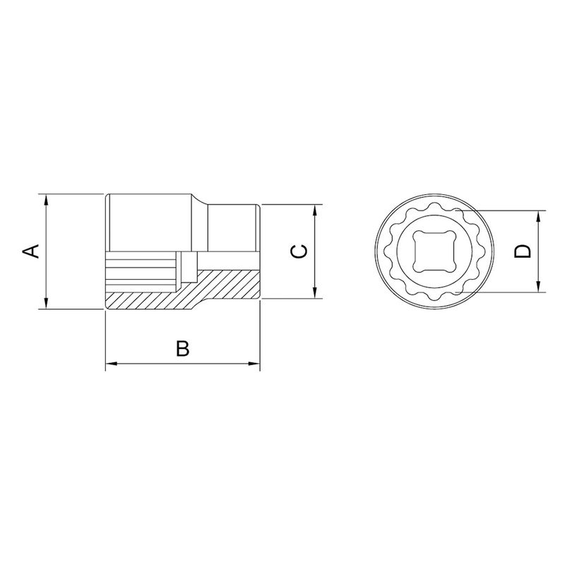 Soquete Estriado 1/2'' x 5/8'' (44834/106) - Tramontina Pro