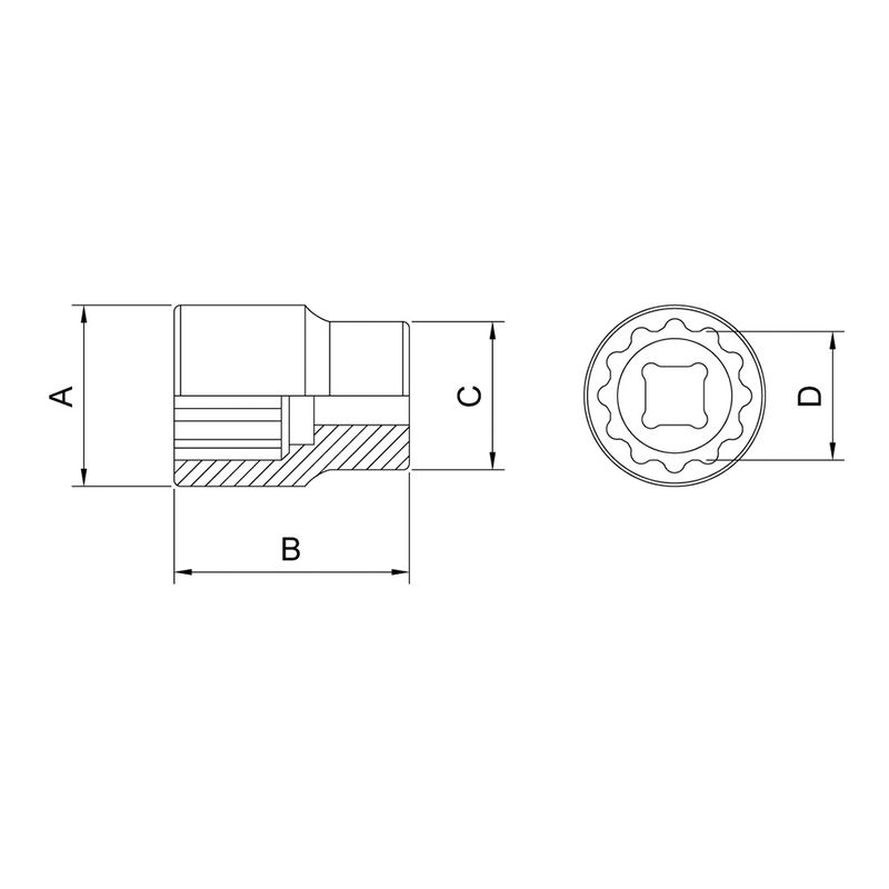Soquete Estriado 3/4'' x 1.1/4'' (44854/107) - Tramontina Pro
