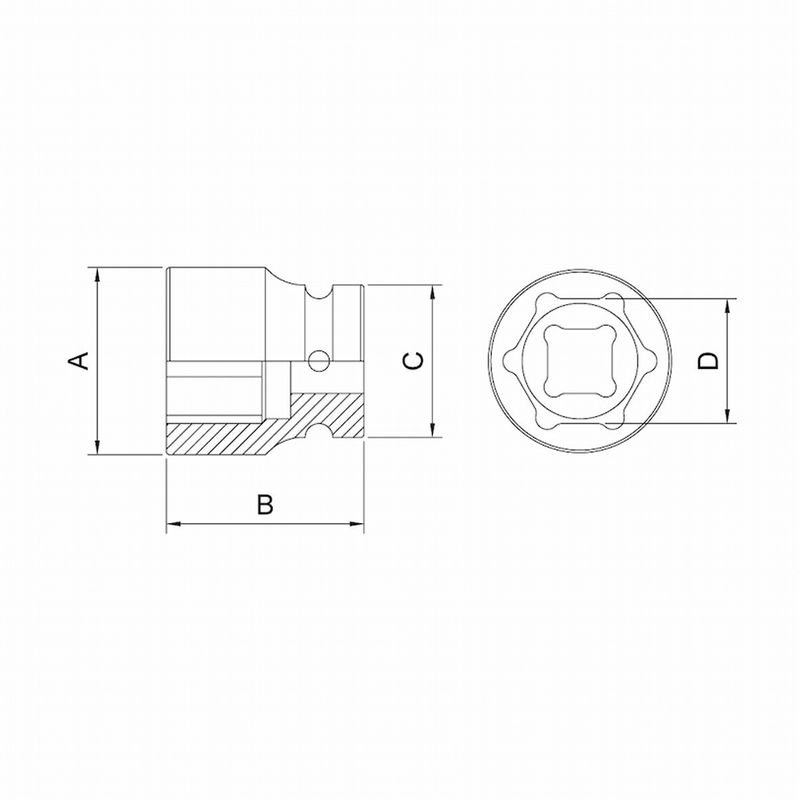 Soquete de Impacto Sextavado 1'' x 105mm (44917/105) - Tramontina Pro