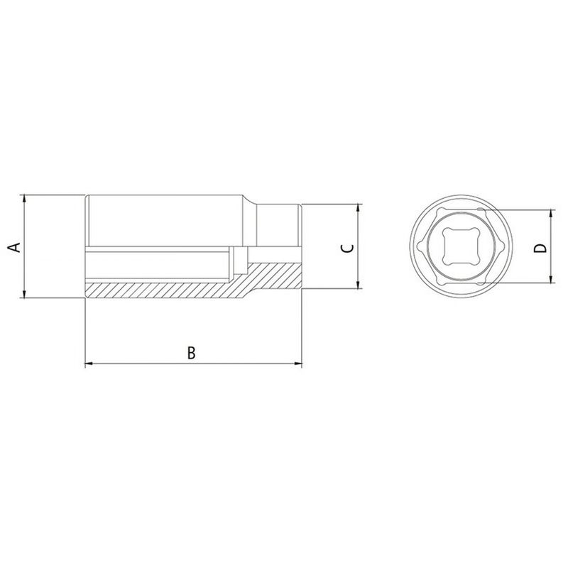 Soquete Sextavado Longo 1/2'' x 19mm (44802/119) - Tramontina Pro