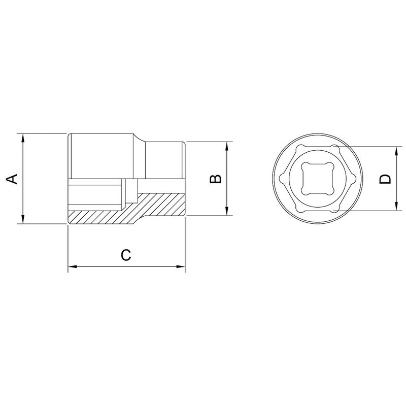 Soquete Sextavado 1/4'' x 4,5mm (44805/145) - Tramontina Pro