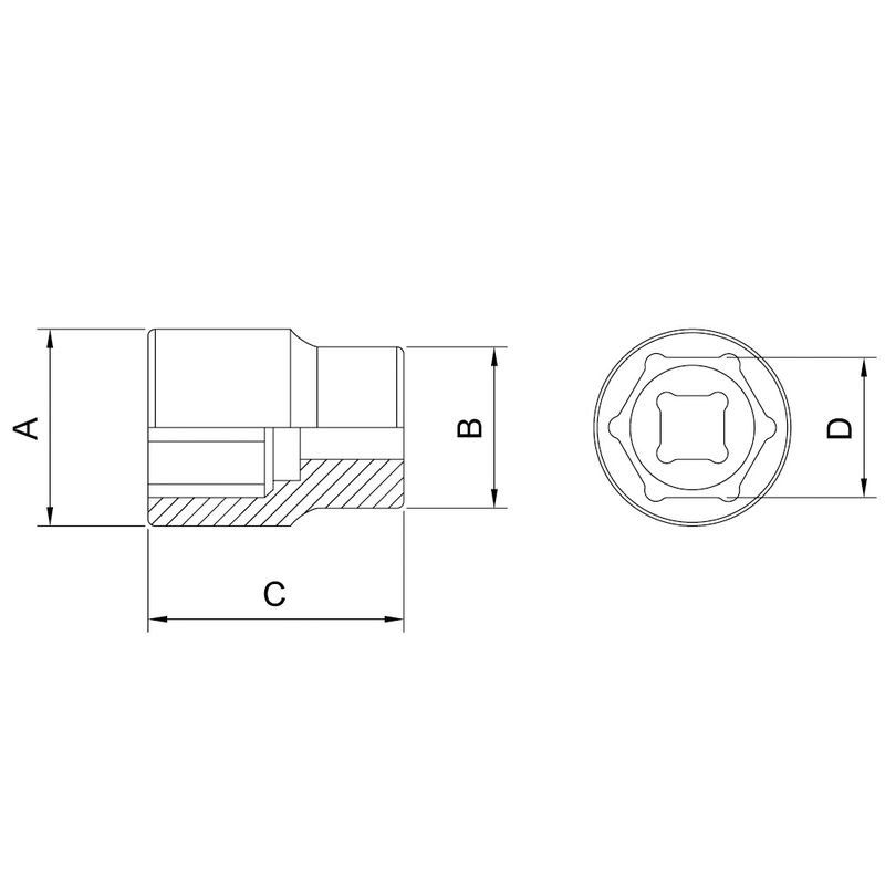 Soquete Sextavado 1/4'' x 5mm (44805/105) - Tramontina Pro