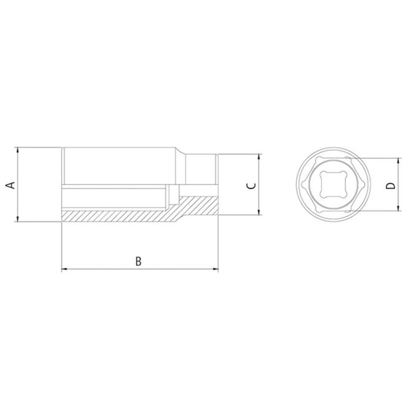 Soquete Sextavado Longo 1/2'' x 7/16'' (44803/102) - Tramontina Pro