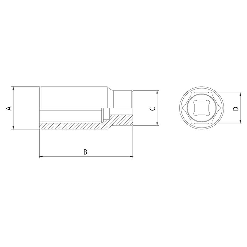 Soquete Sextavado Longo 1/2'' x 11/16'' (44803/106) - Tramontina Pro