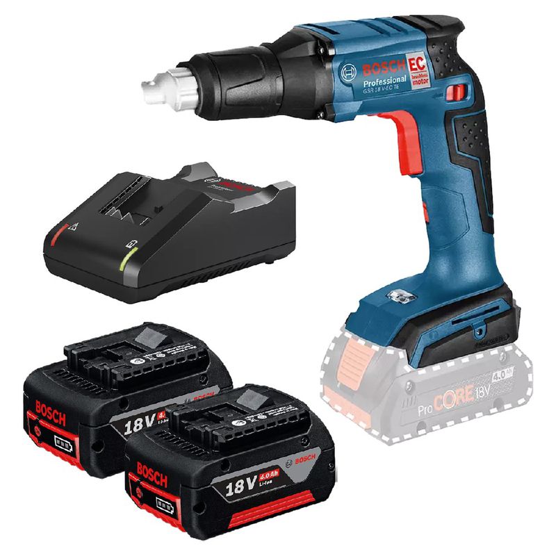 Parafusadeira Para Drywall GSR 18 V-EC TE Com 2 Baterias 18V e Carregador - Bosch