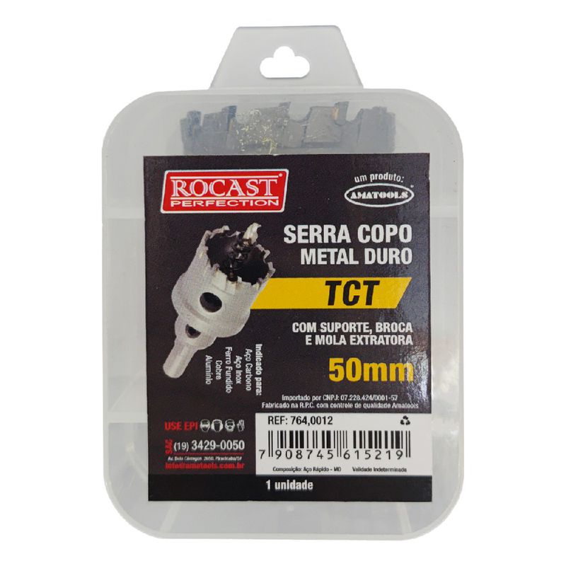 Serra Copo Metal Duro TCT 50mm (764,0012) - Rocast