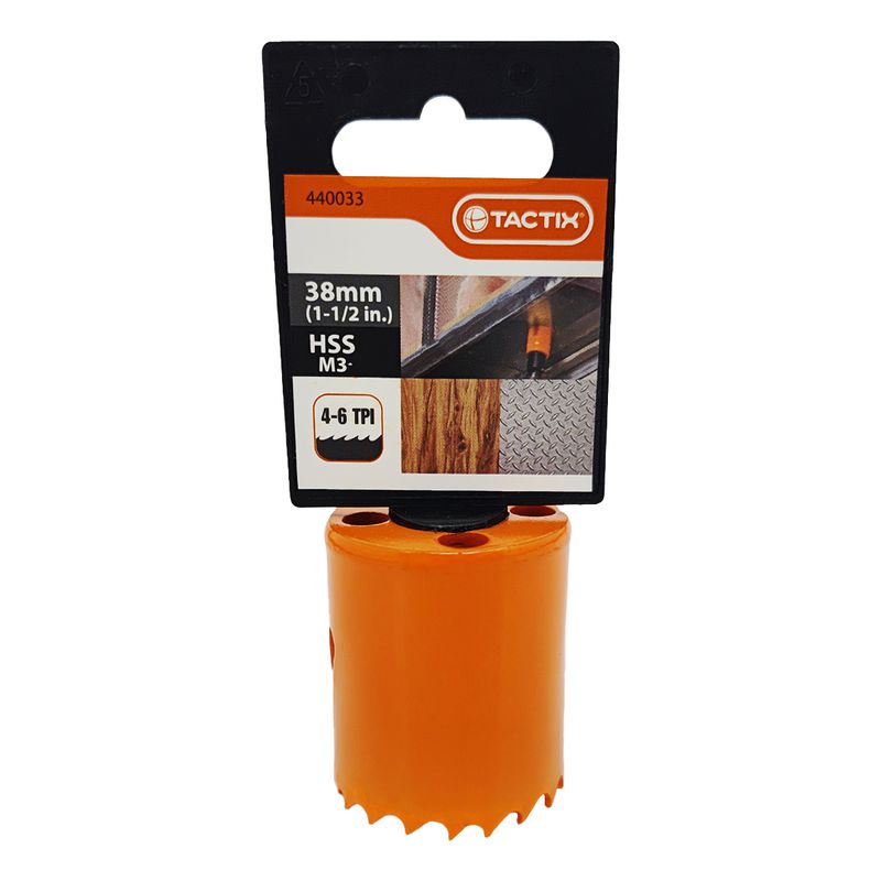 Serra Copo Bi-metal em Aço Rápido HSS 38mm (440033) - Tactix