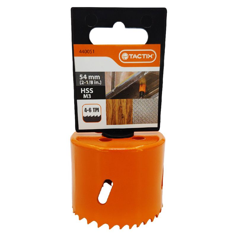 Serra Copo Bi-metal em Aço Rápido HSS 54mm (440051) - Tactix