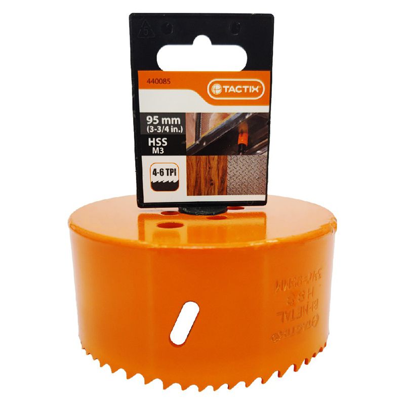 Serra Copo Bi-metal em Aço Rápido HSS 95mm (440085) - Tactix