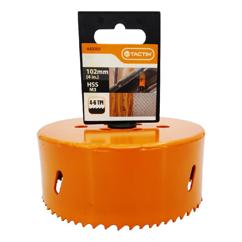 Serra Copo Bi-metal em Aço Rápido HSS 102mm (440089) - Tactix