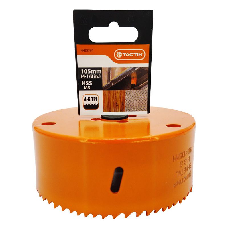 Serra Copo Bi-metal em Aço Rápido HSS 105mm (440091) - Tactix