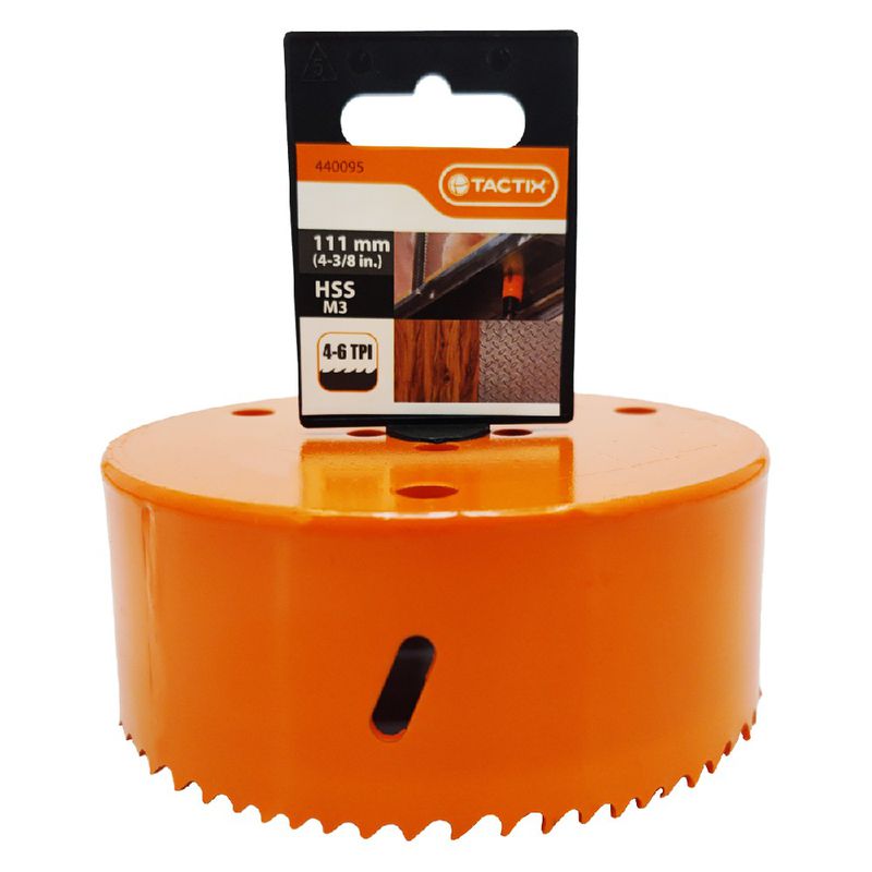 Serra Copo Bi-metal em Aço Rápido HSS 111mm (440095) - Tactix