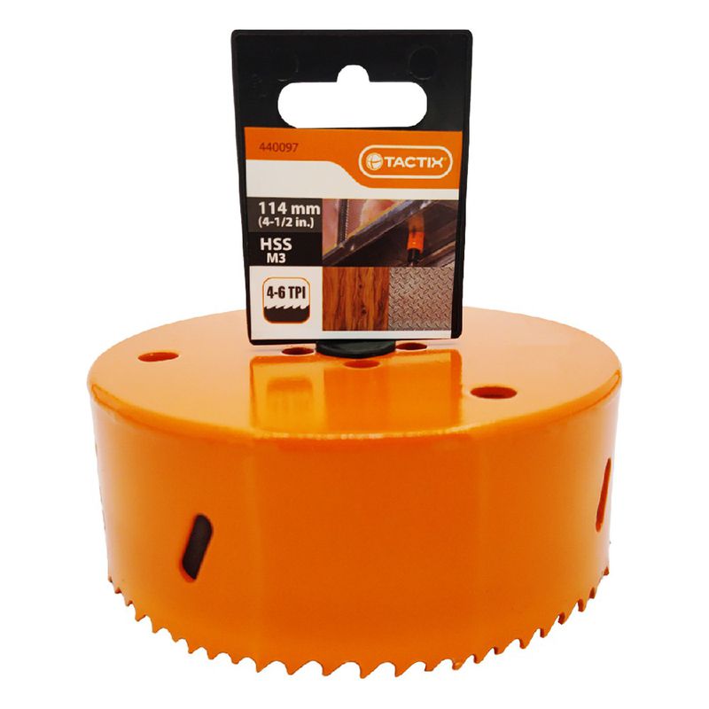 Serra Copo BI-metal em Aço Rápido HSS 114mm (440097) - Tactix