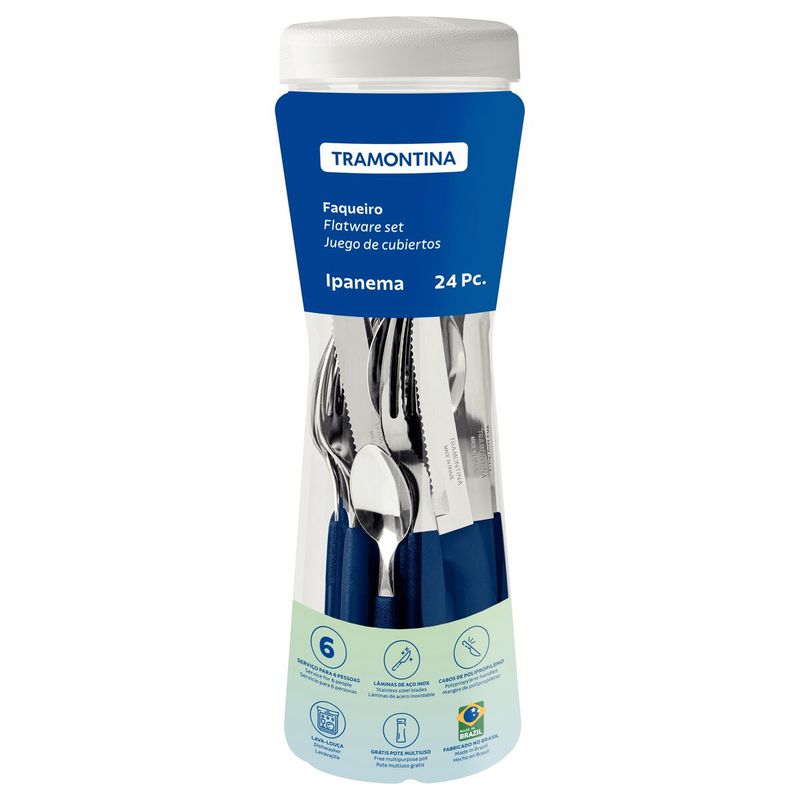 Faqueiro Ipanema Com 24 Peças Azul (23399/191) - Tramontina