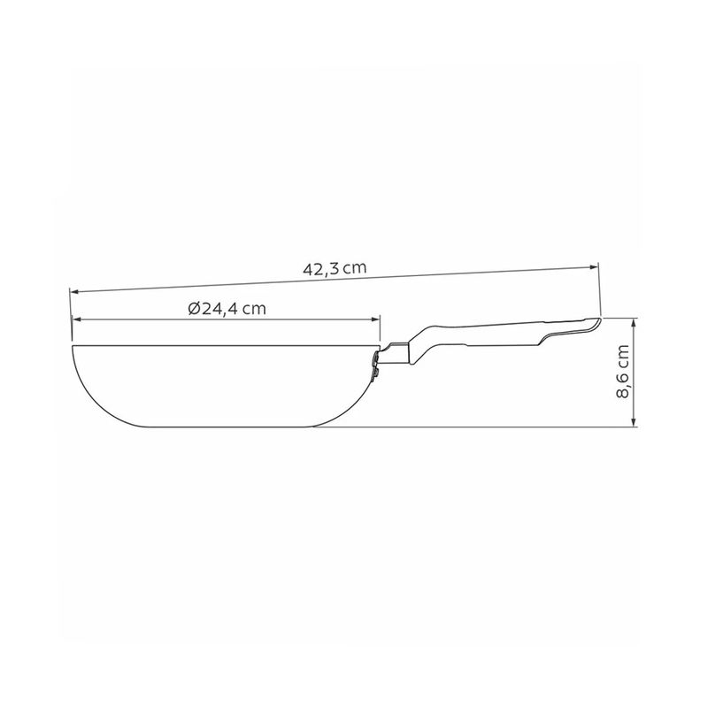 Frigideira Loreto Grafite em Alumínio Antiaderente 24cm / 2,2L (20385/024) - Tramontina