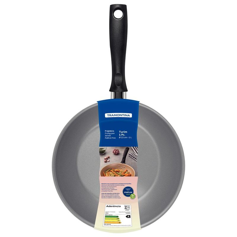 Frigideira Turim em Alumínio Antiaderente Chumbo 22cm / 1L (20260/622) - Tramontina
