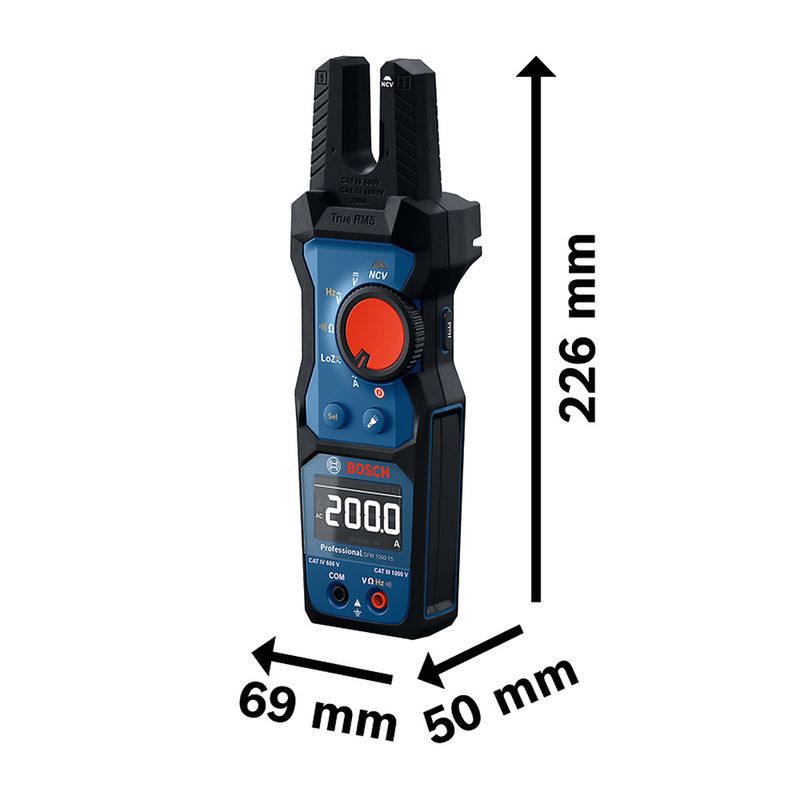 Amperímetro de Garfo TRMS - GFM 1000-15 (0601077400) - Bosch