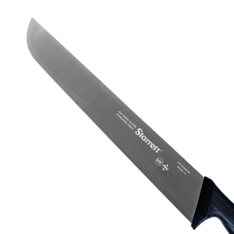 Faca de Carne Para Refile Aéreo Lâmina Reta Larga 12'' Com Cabo Preto (BKB203-12) - Starrett