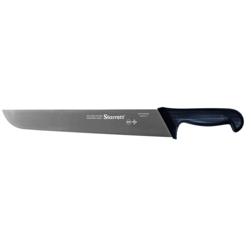 Faca de Carne Para Refile Aéreo Lâmina Reta Larga 12'' Com Cabo Preto (BKB203-12) - Starrett