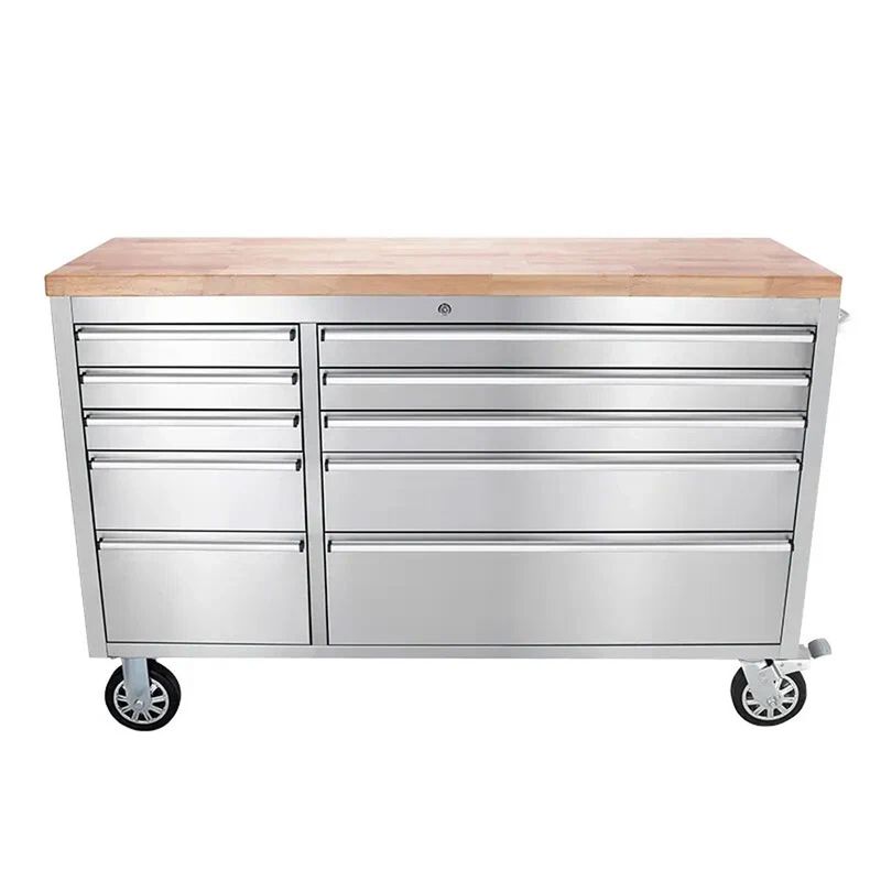Carrinho Bancada Móvel Para Ferramentas 56'' Com 10 Gavetas Inox (UWT056S) - Ultimate Onsite
