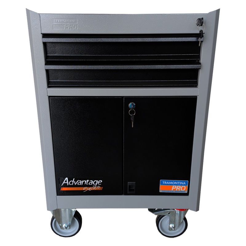 Carrinho Para Ferramentas Fechado Com 2 Gavetas Cinza (44950/406) - Tramontina Pro