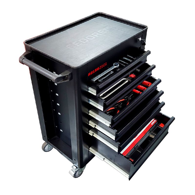 Carrinho Para Ferramentas Com 6 Gavetas e 220 Peças (R21562101) - Gedore Red