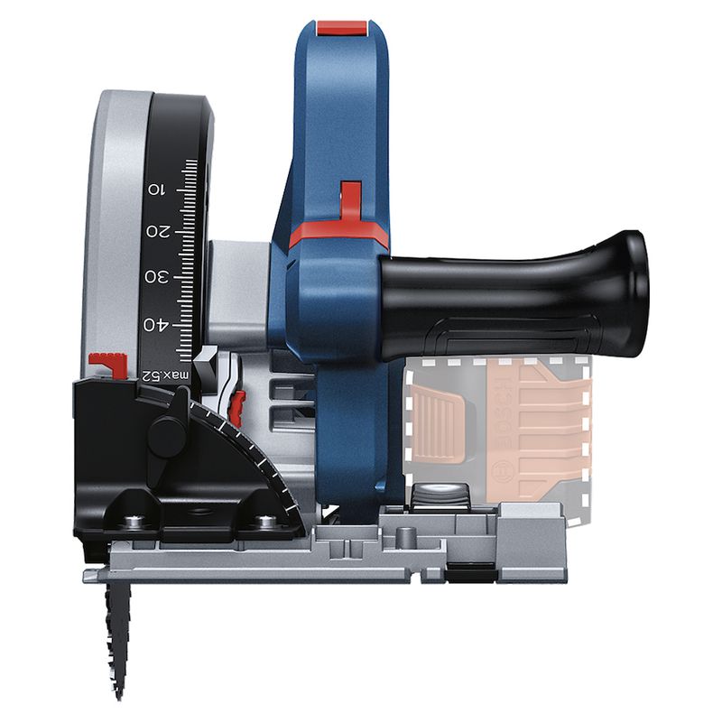 Serra circular de imersão Bosch GKT 18V-52 GC SB, em maleta