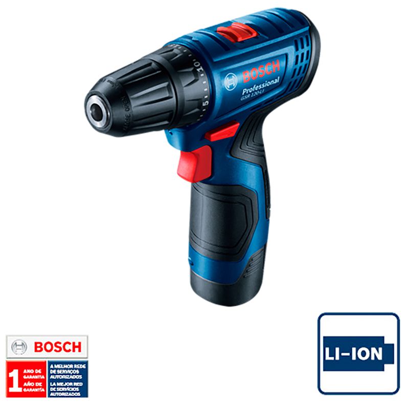 Parafusadeira Furadeira Bosch GSR 120-LI 12V 2 Baterias e maleta