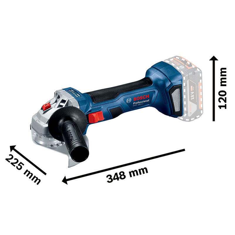 Esmerilhadeira a bateria Bosch GWS 180-LI Brushless 18V SB