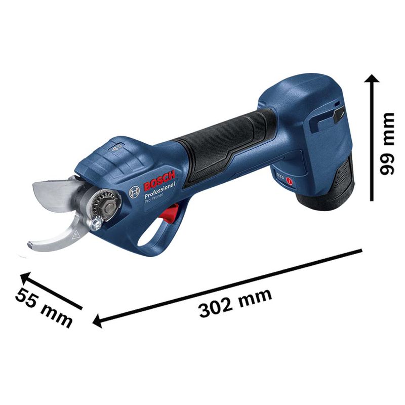 Tesoura de Poda a Bateria Pro Pruner BRUSHLESS 12V, 2 baterias, carregador e maleta - Bosch