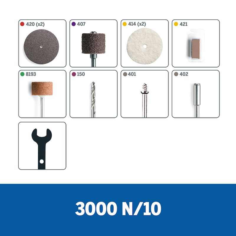 Micro Retífica Profissional Dremel 3000 Com 10 Acessórios - DREMEL 