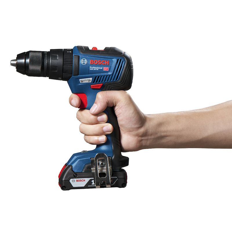 Parafusadeira Furadeira Impacto Brushless Bosch GSB 18V-50-1B | 1 bateria e maleta