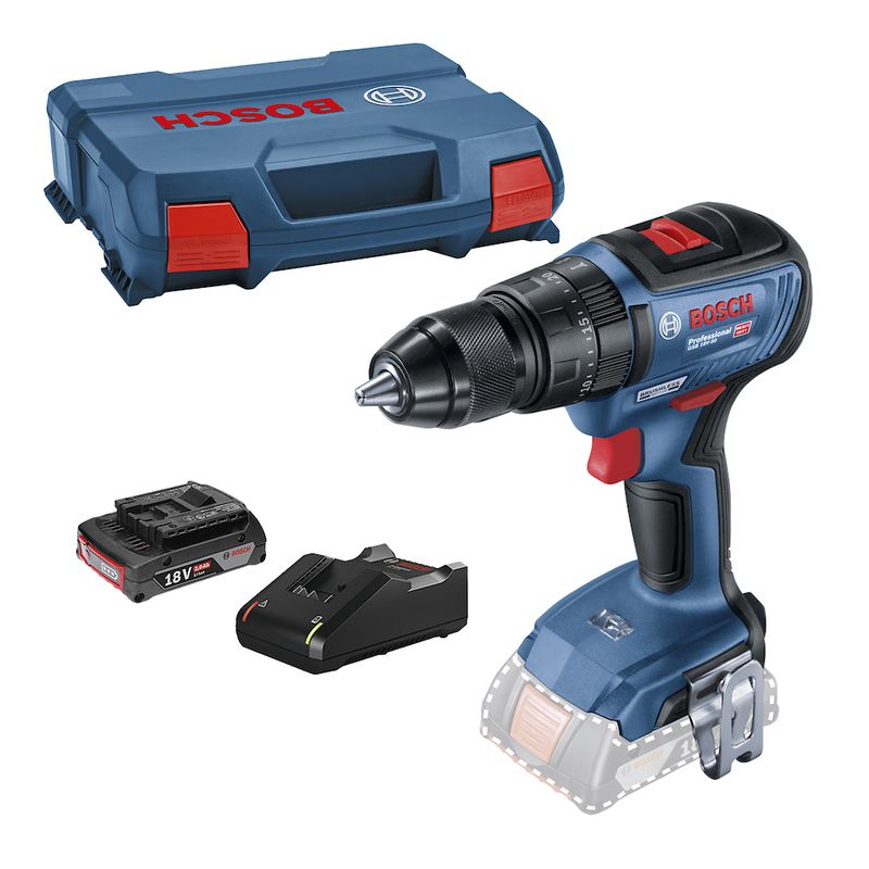Parafusadeira Furadeira Impacto Brushless Bosch GSB 18V-50-1B | 1 bateria e maleta