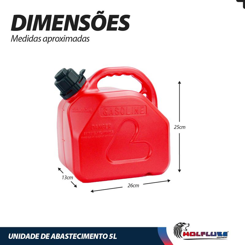 Unidade de Abastecimento Manual Para Transferência de Combustível 5L (2078W) - Lupus