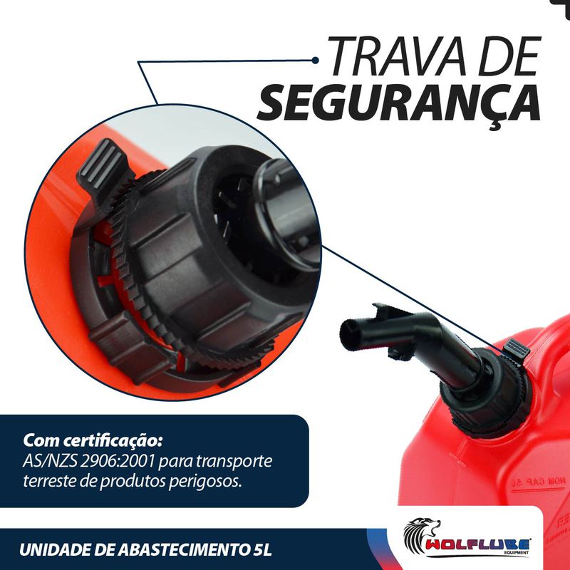 Unidade de Abastecimento Manual Para Transferência de Combustível 5L (2078W) - Lupus