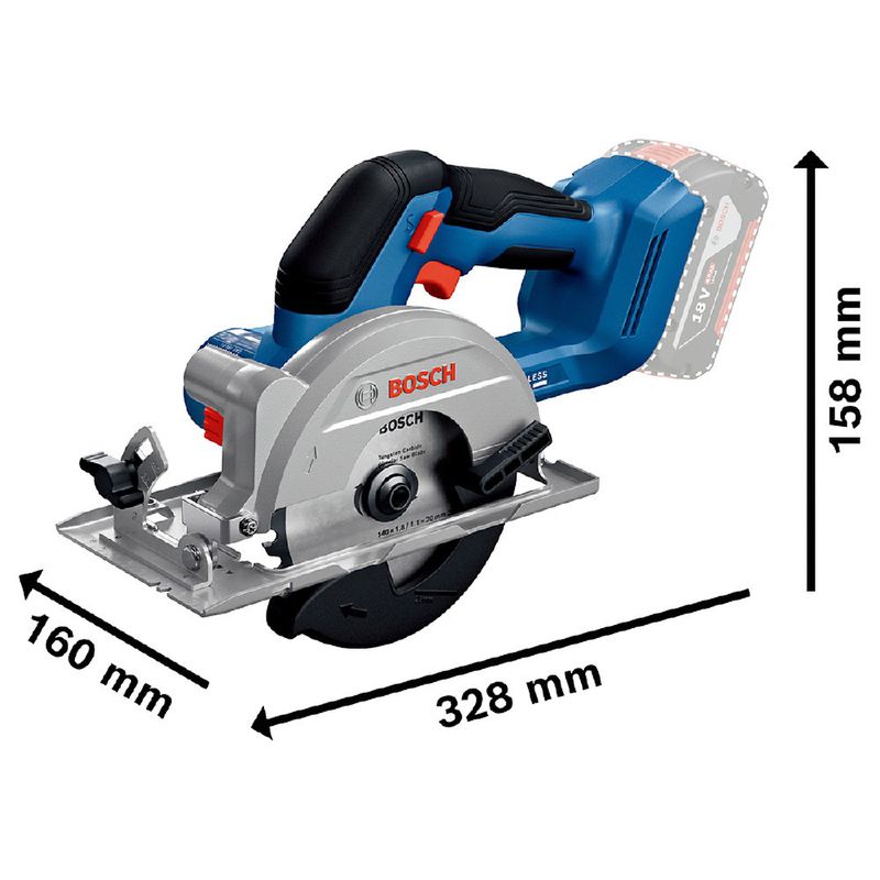 Serra Circular à Bateria 18V Com Disco 30D - SB (GKS 18V-51) - Bosch