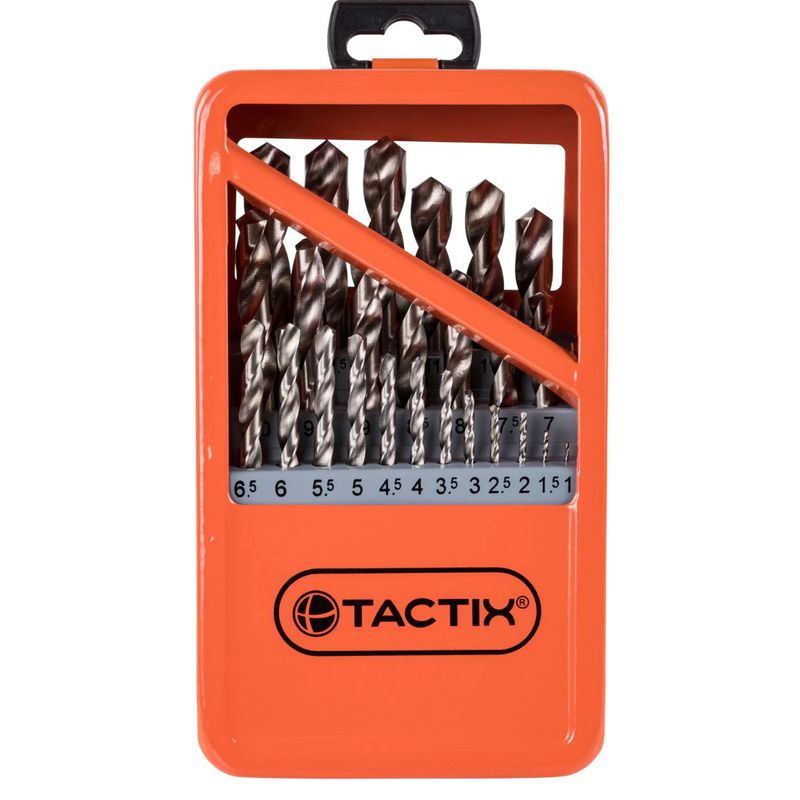 Jogo de Brocas em Aço Rápido 25 Peças 1 - 13mm (410486) - Tactix