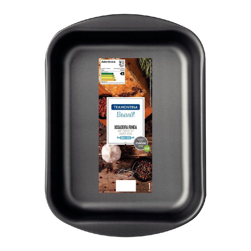 Assadeira Funda Brasil em Alumínio Antiaderente Grafite (20051/028) - Tramontina