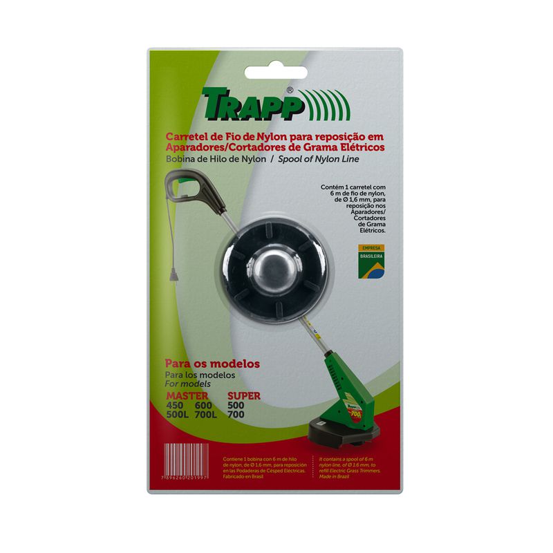 Carretel Com Fio de Nylon Para Aparadores de Grama Elétrico (2120028) - Trapp