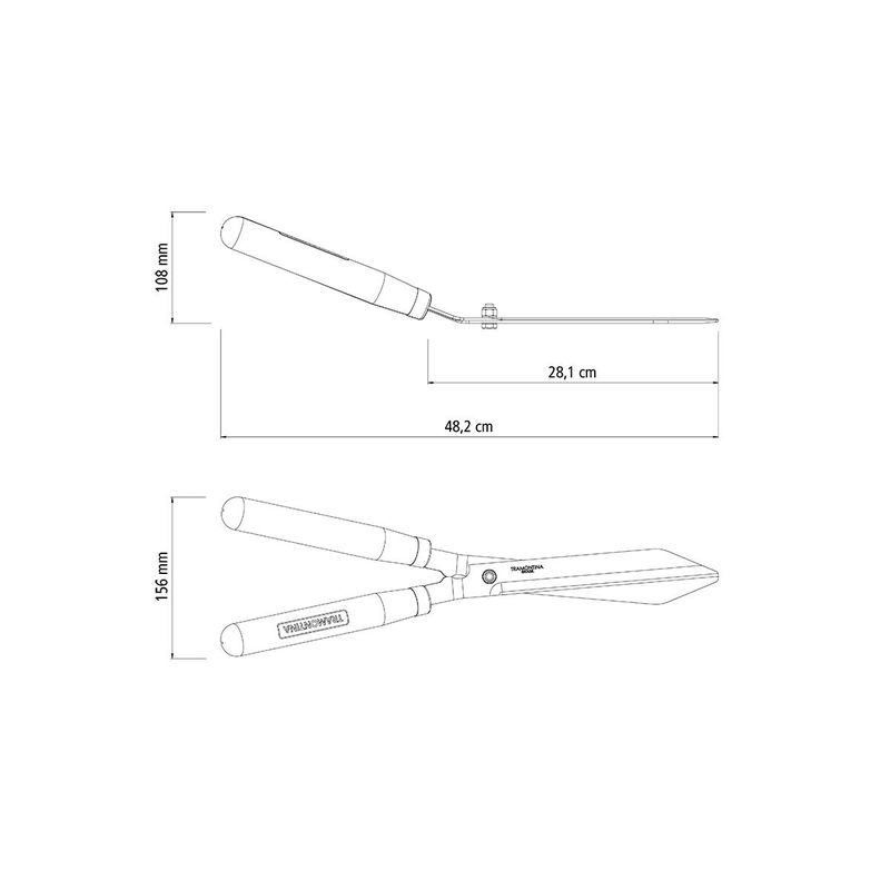 Tesoura Para Cerca Viva / Grama Com Cabo de Madeira (78331/125) - Tramontina