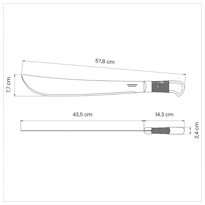 Facão Para Mato Com Cabo de Madeira 17'' (26623/017) - Tramontina