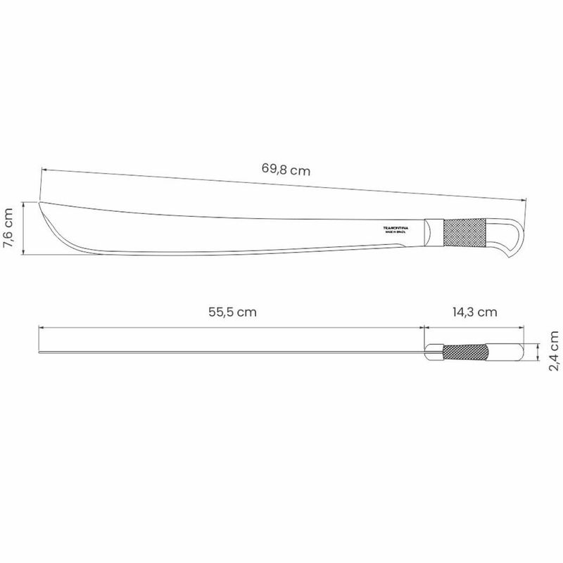 Facão Para Mato Com Cabo de Madeira 21'' (26623/021) - Tramontina
