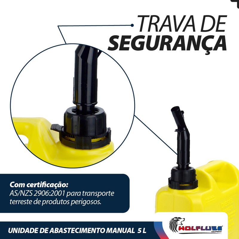 Unidade de Abastecimento Manual Para Transferência de Combustível 5L (2081) - Lupus