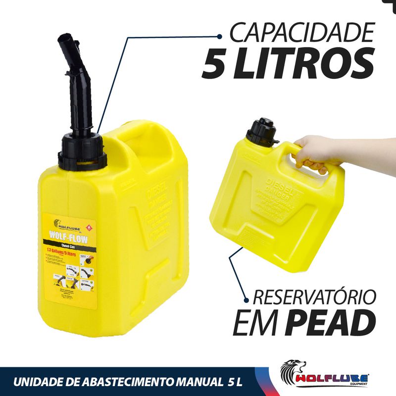 Unidade de Abastecimento Manual Para Transferência de Combustível 5L (2081) - Lupus